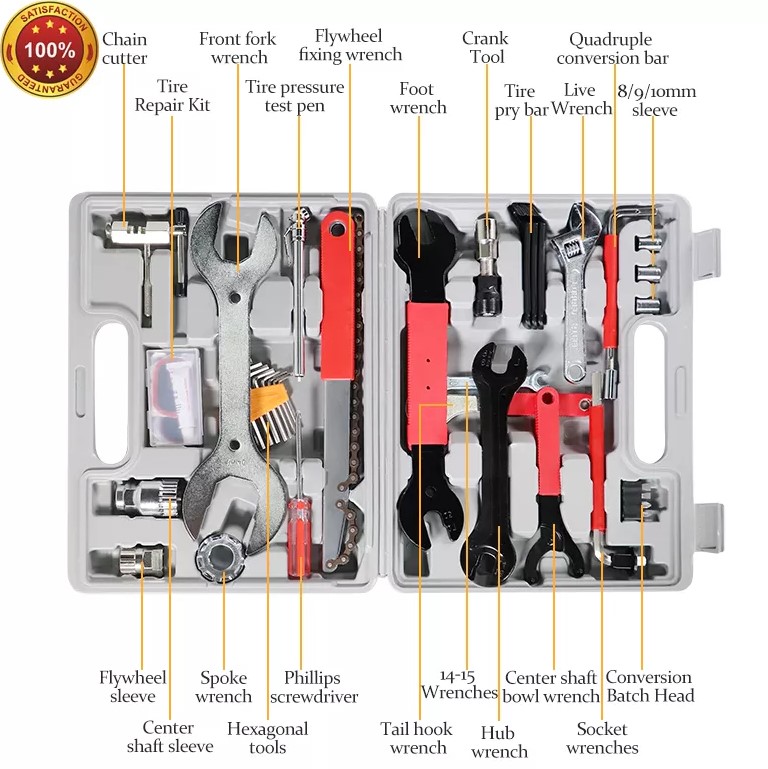 Universal Bike Repair Tools 44pcs Bicycle Tool Set for All Bicycle Maintenance and Repair in a Neat Storage Case1 2