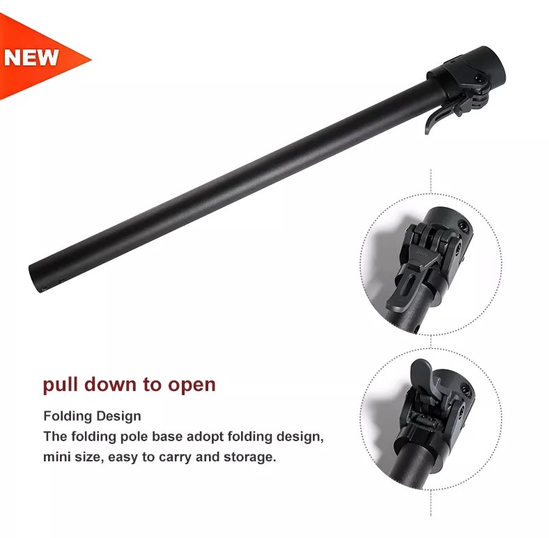 Mi 3 Scooter Aluminum Alloy Folding Pole with Based Assembled for Xiaomi Mi 3 Electric ScooterAccessories1 2