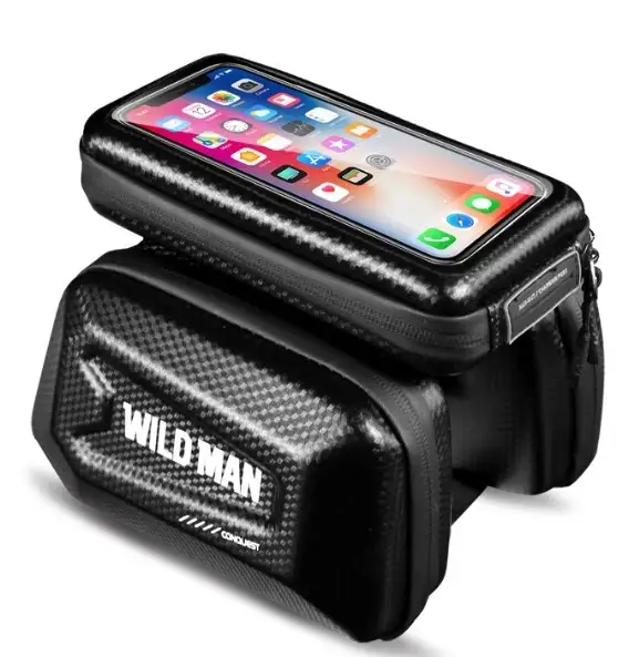 WILD MAN Bicycle Bags Front Frame MTB Bike Bag Waterproof Touch Screen Top Tube Mobile Phone Bag for Cycling Accessories1 1