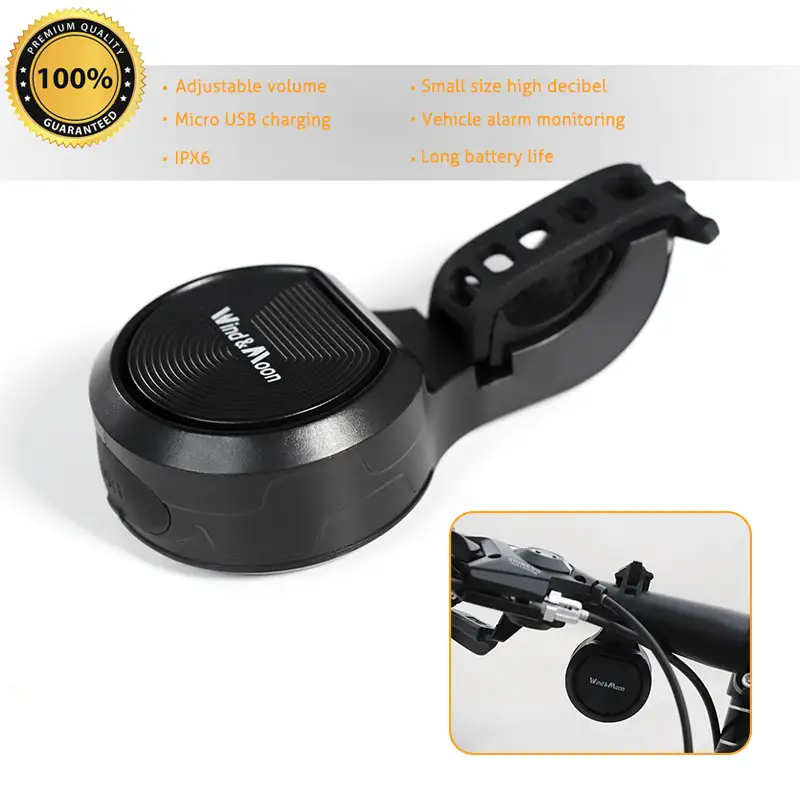 Mountain Bike Electric Horn Anti-theft Alarm Function Waterproof USB Charging Alarm Bell for Bicyle/Scooter1 1