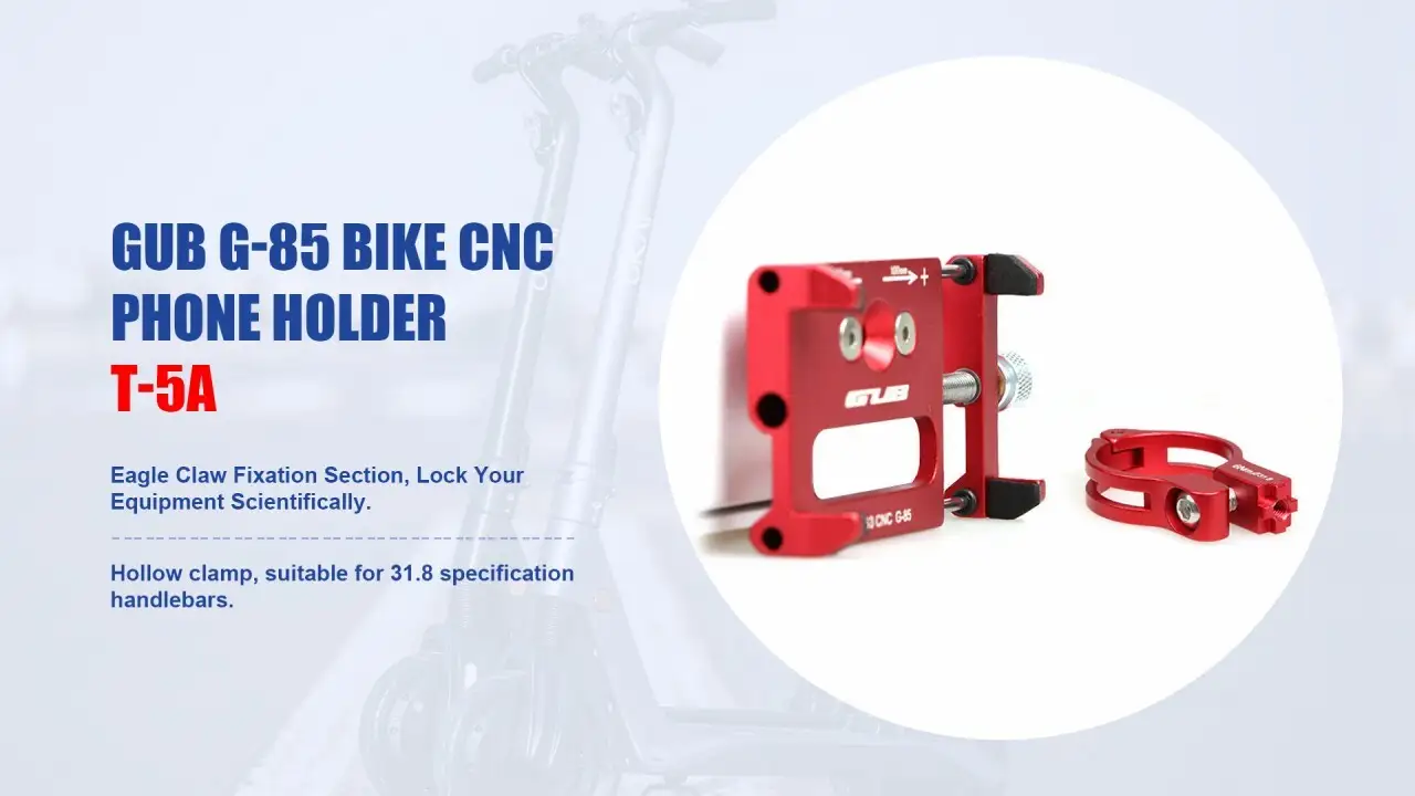 Professional GUB G-85 Bike CNC Phone Holder 3.5-6.2 inch Phone Mount Support GPS Case Bicycle Motorcycle Handlebar Extender-Black manufacturers1 1