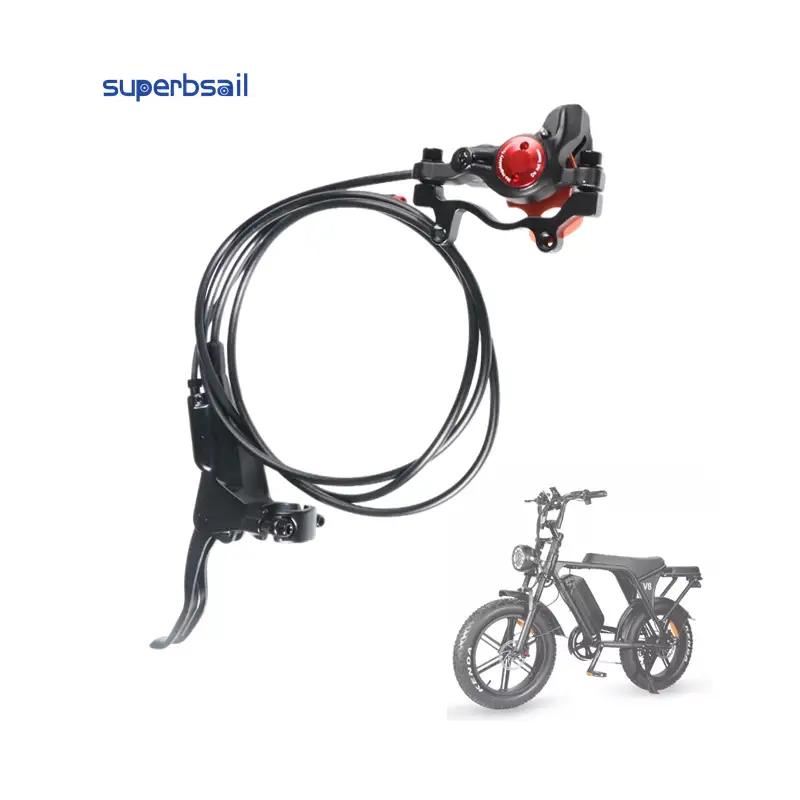 OUXI V8 Fat E-bike Full Set Hydraulic Brake Caliper &amp; Right and Left Brake Lever for 20 Inch E Bicycles Parts-OXV8-14 1