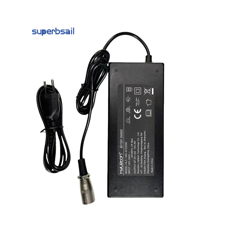 67.2V 2A E Scooter Charger 3pin XLR Plug CE for Scooter Parts Adapter 67.2V 2A Scooter Battery Charger-C-2 3