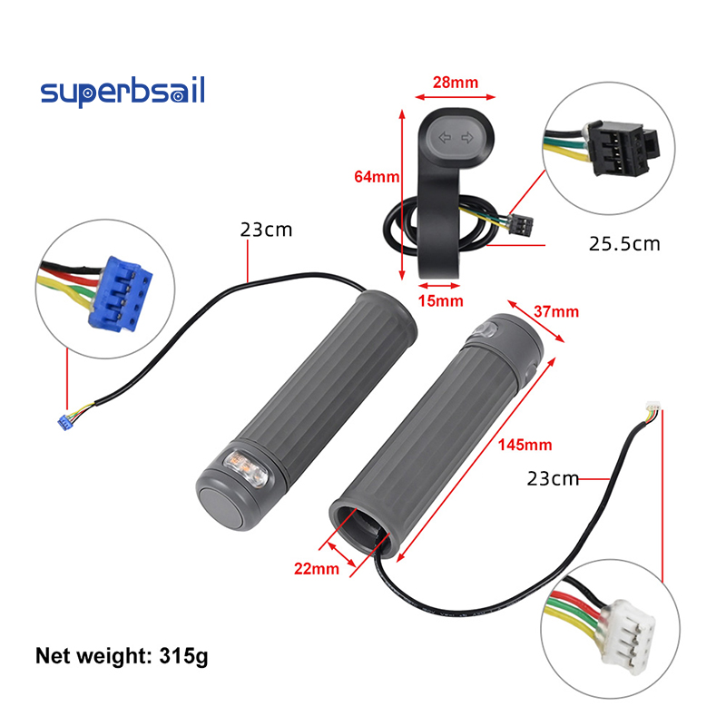 Handle Grip with Turn Signal for Xiaomi Mi4 Pro Max/Mi4 Pro Plus Electric Scooter Accessories Spare Parts-4PM-2 3