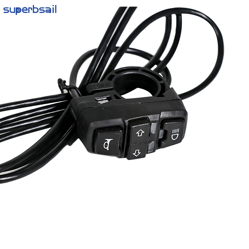 3 in 1 Light+Horn+Turn Signal Switch for Electric Bike Switch Bike Kit for Bicycle Accessories-EB-SW3 2