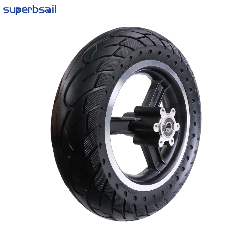Front Wheel M4 Pro with Solid Tire 10*2.5 for E Scooters Tire Replace for Two Wheel Smart Balance E Scooter-KM-24B1 2
