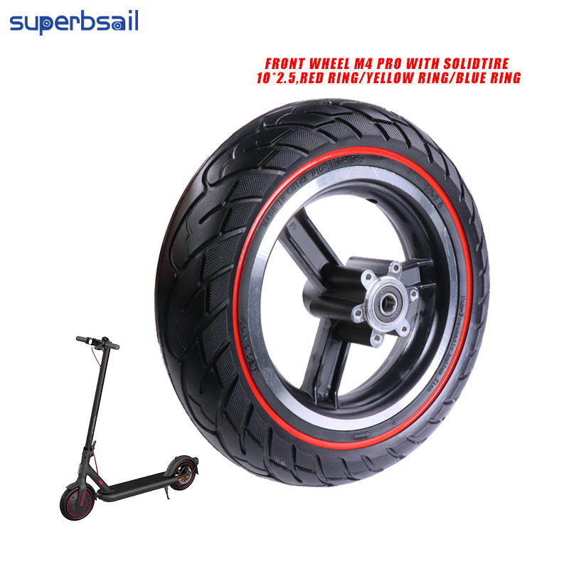 Kukirin M4 Pro Front Wheel with Solid Tire 10*2.5 for Two Wheel Smart Balance Electric Scooter Parts Accessories-KM-24C1 2
