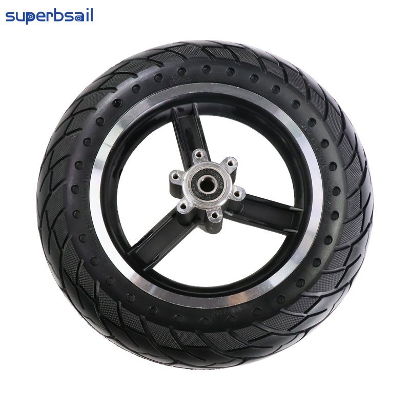Front Wheel M4 Pro with Solid Tire 10*2.5 for E Scooters Tire Replace for Two Wheel Smart Balance E Scooter-KM-24B1 4