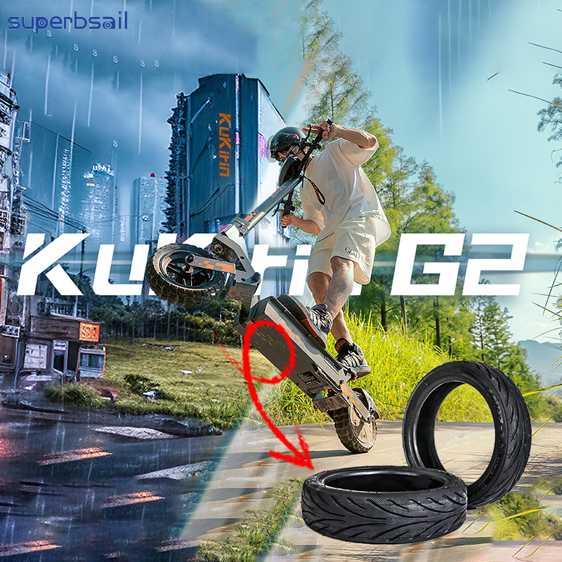 60/65-6.9 Tire with Glue for Kukirin G2 E Scooter Tire Self- Sealing Fat Tire Scooter 10 Inch Scooter Tire -MaxG2036 2