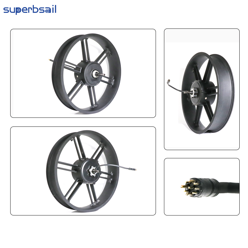 Motor Wheel 48V 500W Black Cable for OUXI V8 Bicycle Parts Replacement Bicycle Motor Kit Electric Bicycle Motor-OXV8-27J1 4