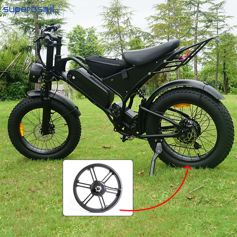 Motor Wheel 48V 500W Black Cable for OUXI V8 Bicycle Parts Replacement Bicycle Motor Kit Electric Bicycle Motor-OXV8-27J1 2