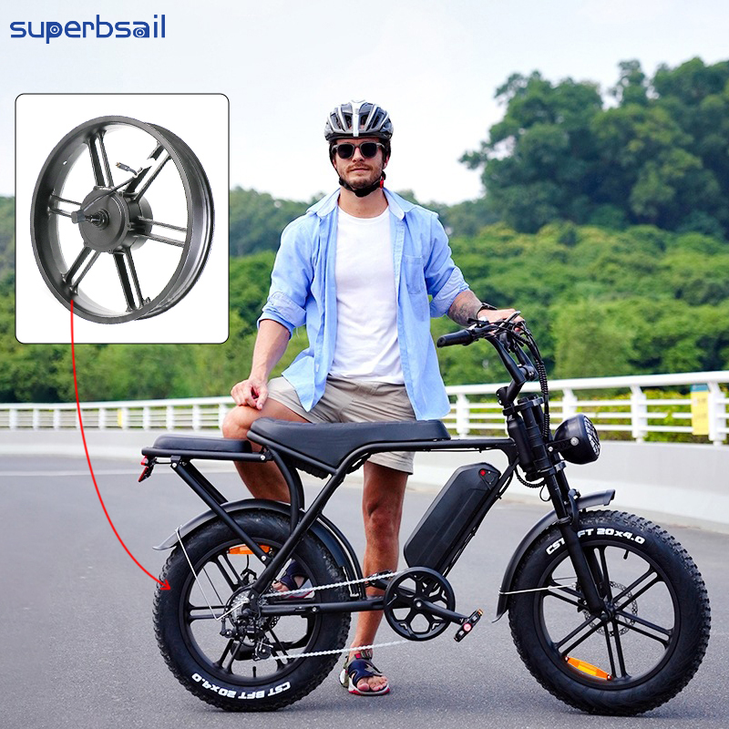 Motor Wheel 48V-500W Black Plug Electric Bike Conversion Kit Electric Motor for Bicycle Repair E Bicycle Part-OXV8-27H1 2