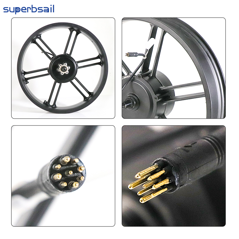 Motor Wheel 48V-500W Black Plug Electric Bike Conversion Kit Electric Motor for Bicycle Repair E Bicycle Part-OXV8-27H1 4
