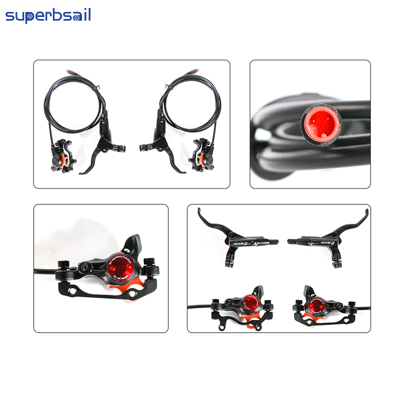Hydraulic Brake Caliper & Right + Left Brake Lever for OUXI V8 E-bike Kit Replace Bicycle Parts Bicycle Brake-OXV8-14 4