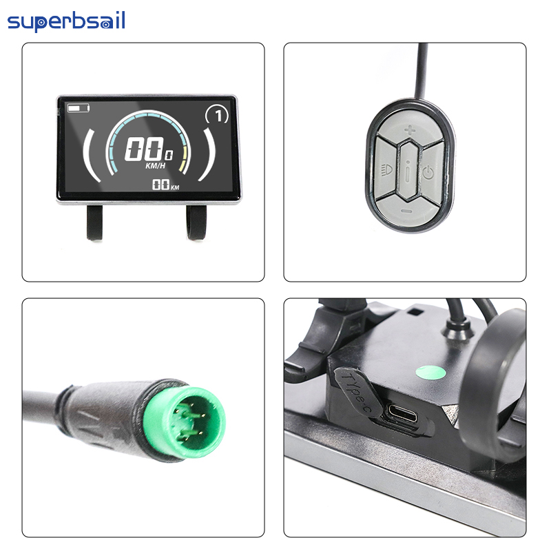 ЖК-дисплей V4.0-EU для комплекта переоборудования электровелосипеда OUXI V8. Отображение ограничения скорости 25 км/ч. Деталь для электровелосипеда - OXV8-03B1 4