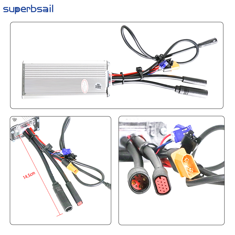 48V 21A Controller 45km/u voor V20 E-bike onderdeel E-bike controller rode stekker voor motor E-bike conversiekit-V20EB-01B1 4