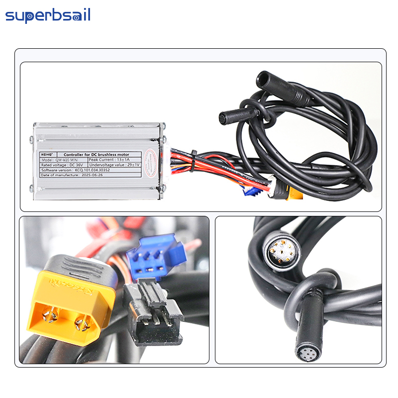 Контроллер 36 В 13 А, скорость 32 км/ч, для мини-велосипеда V20, комплект для переоборудования в электровелосипед, замена аксессуаров для электровелосипеда - V20EB-01D1 4