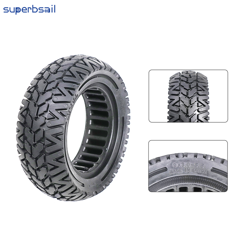 9*3.0-5.5 Off-road Solid Tire for Kukirin G2 Pro Scooter Accessories Electric Scooter Spare Parts E Scooter Tires-L-37P1 3