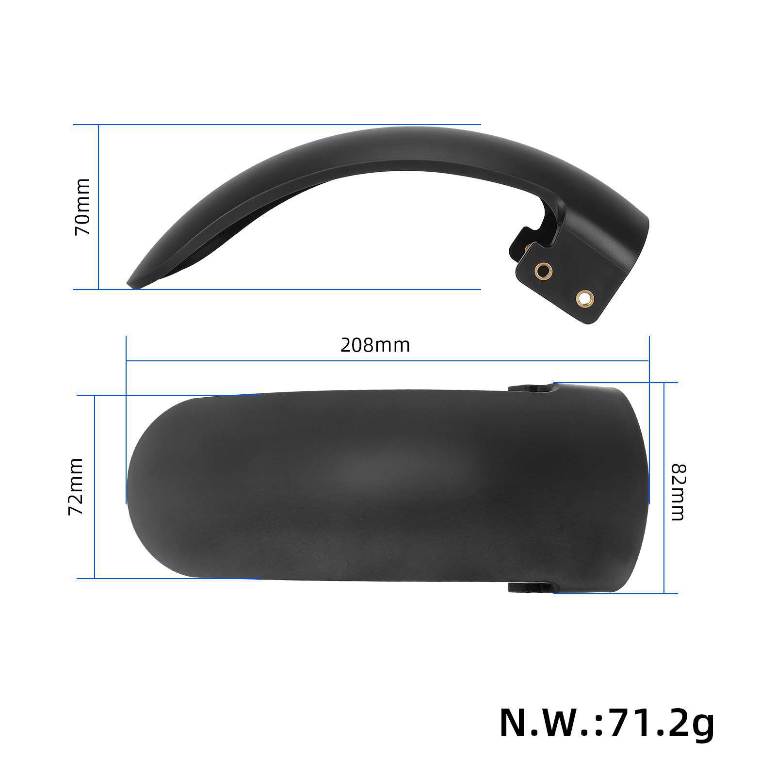 Front Fender for Xiaomi MI4 Ultra Scooter Accessories Replacement E Scooter Parts Mudguard for Scooter-4UL-38 6