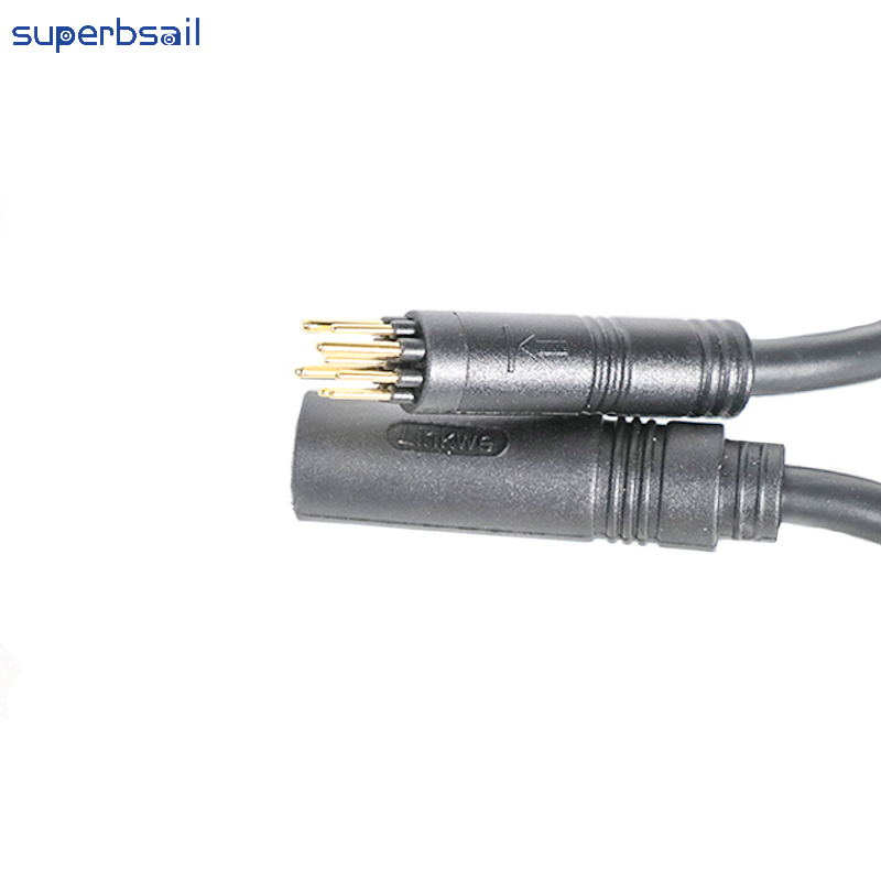 9-pinners kabel 1,6 m svart for V20 elsykkeldelerstatning elsykkelkonverteringssett sykkeltilbehør-V20EB-41 4