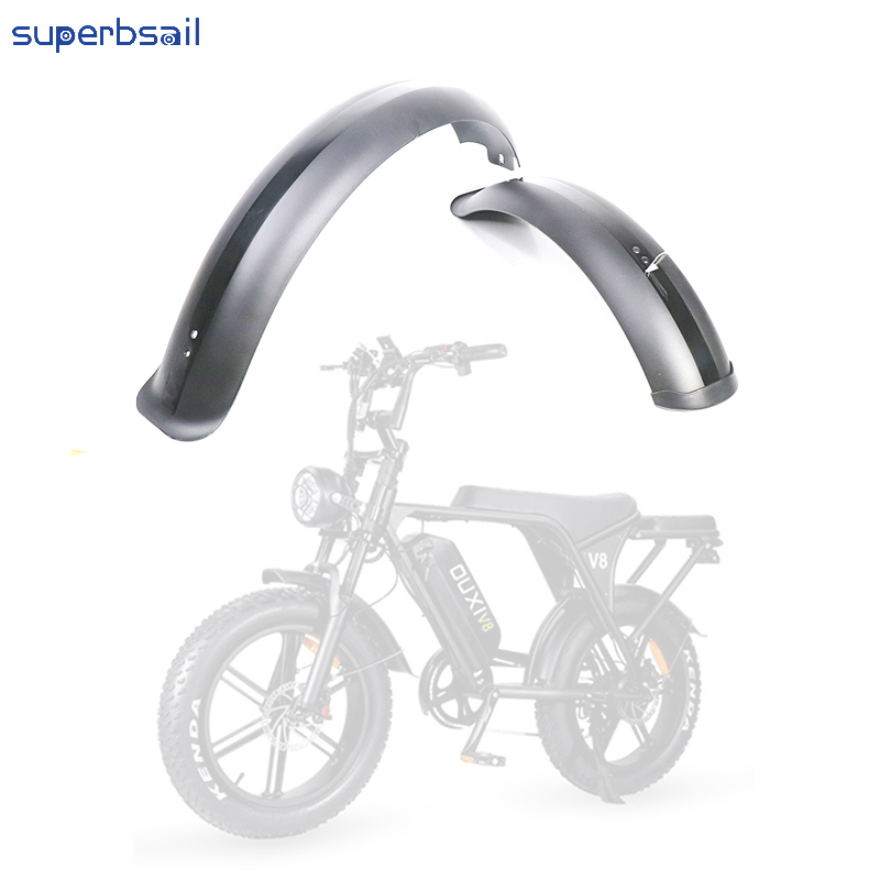 Front+Rear Fender for OUXI V8 Electric Bike Accessories Replace Electric Bike Part Fender Fat Bike Mudguards-OXV8-25 2