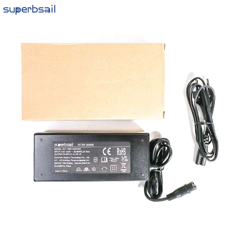 54.6V 2A Charger GX16 1+3- Plug CE for Electric Scooter Parts Battery Charger Replacement Electric Scooter Charger-C-13C1 6