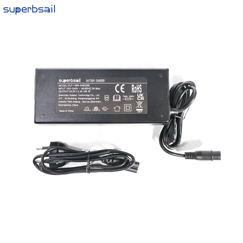 54.6V 2A Charger GX16 1+3- Plug CE for Electric Scooter Parts Battery Charger Replacement Electric Scooter Charger-C-13C1 3