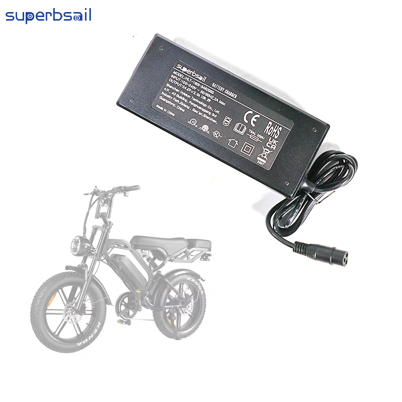 54.6V 2A Charger GX16 1+3- Plug CE for Electric Scooter Parts Battery Charger Replacement Electric Scooter Charger-C-13C1 2