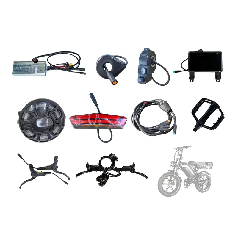V20 Electric Bicycle Kit Replace E Bike Controller Bicycle Parts Pedals 3 in 1 Switches for Bicycle Light-V20 Parts T11 1