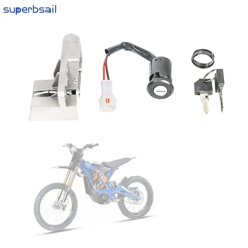Låsesæt til Surround Light Bee Dirt Bike Dele Reparation Elcykel Konverteringssæt Cykellås med nøgle til udskiftning-EMOS-20 1