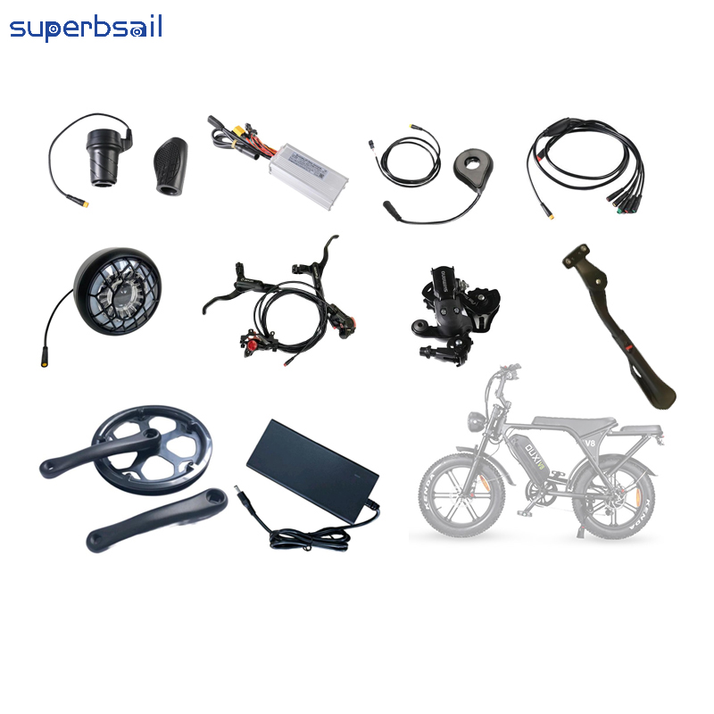 V8 Electric Bike Part Replacement Electric Bike Conversion Kit Bike Accessories Controller Brake Pads Charger-V8 Parts1 2