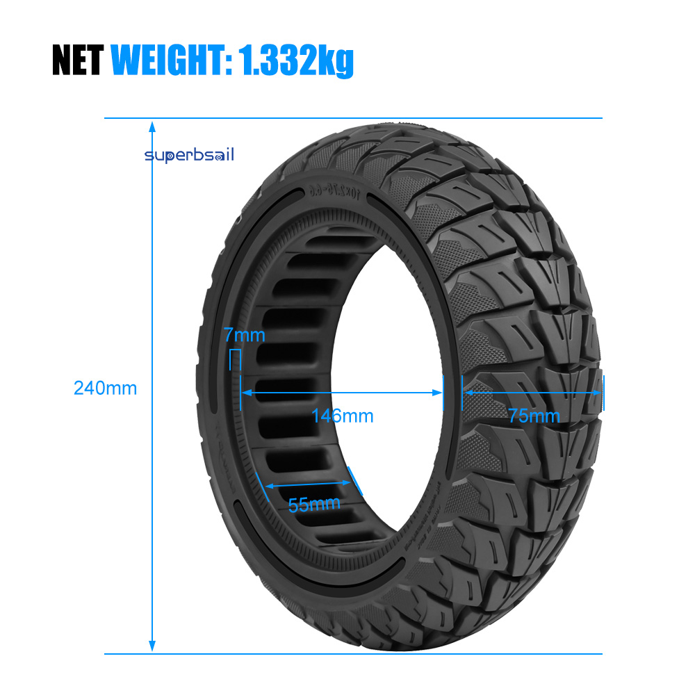 10*2.75-6.5 Solid Tire for Scooter Parts Accessories Repair E Scooter Tires 10 Inch Scooter Tire Replacement-L-34M1 6