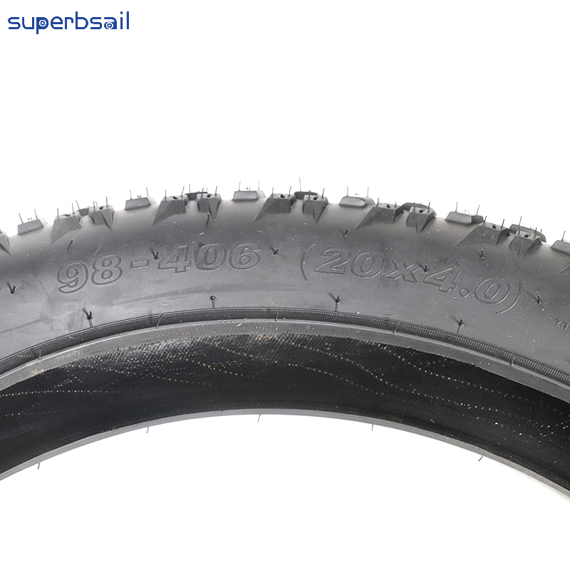 20*4.0 Snow Tire with Spikes for Bike Accessories Repair Bicycle Tires Electric Bike Fat Tire E Bike Fat Tire-EB-TY15 5
