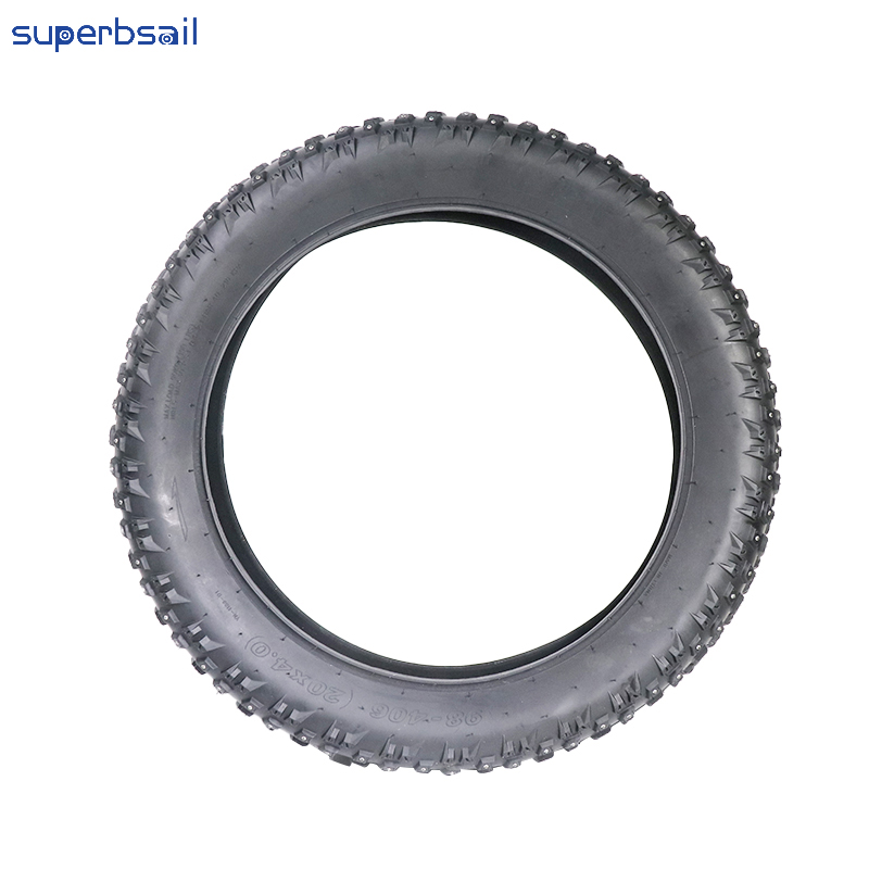 20*4.0 Snow Tire with Spikes for Bike Accessories Repair Bicycle Tires Electric Bike Fat Tire E Bike Fat Tire-EB-TY15 2