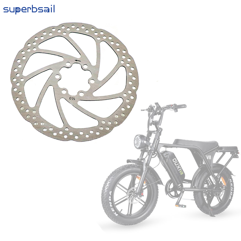 Bike Disc Brake Rotor with 6 Bolts for OUXI V8 Fat Tire Bike Mountain Bike Brake Disc 160mm for V8 Fat Ebike-OXV8-17A1 2