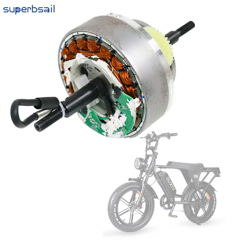 OUXI V8 E Bike Accessory 48V 500W Rear Hub Motor Kit Red Plug Motor Line on the Left Side for OUXI V8 Fat Bike-OXV8-40C1 1