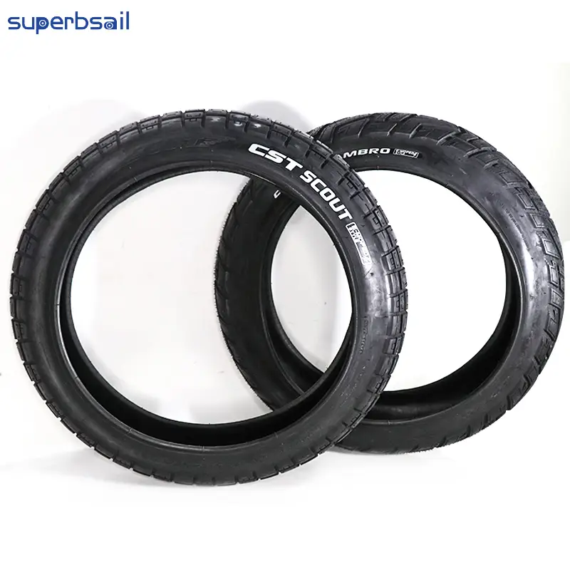 20 Inch Rubber Fat Bicycle Tire 20*4.0 Outer Tyre Snow Tire for OUXI V8/QM V20 Electric Bicycles E-bike Wheel-CT024B1 1
