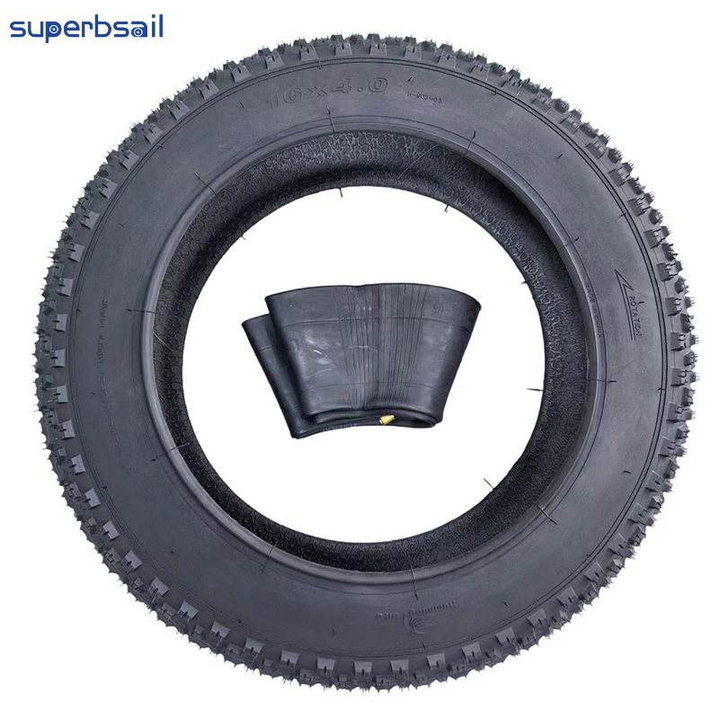 16*4.0 Outer Tire and Inner Tube Fat Ebike Replacement Parts Electric Bicycle Repair Accessories Bicycle Tires-G-27 2