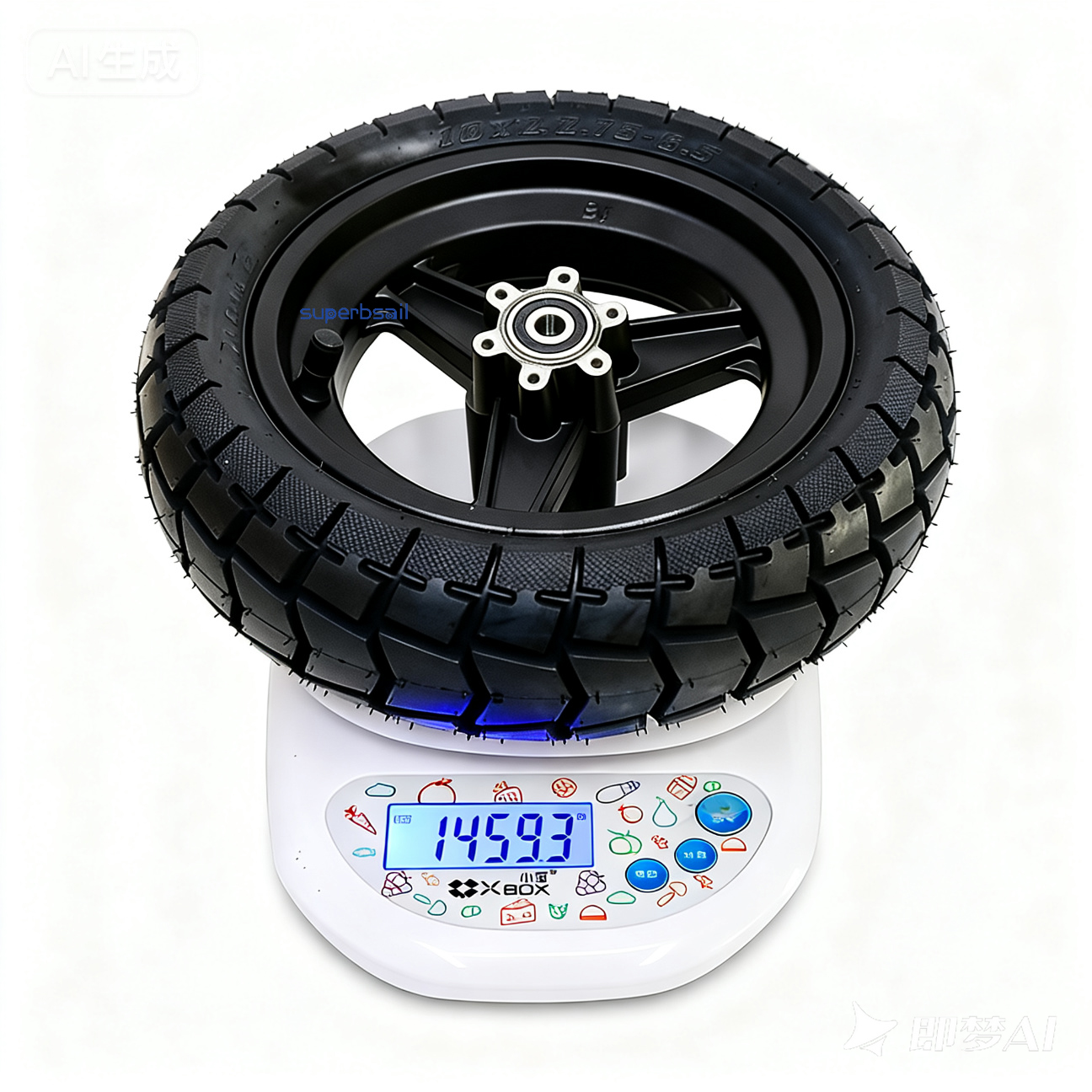 10*2,75-6,5 Forhjulsnav med Dækmontering til KuKirin G2 El-Scooter Udskiftningstilbehør-XY-KRG2005 5