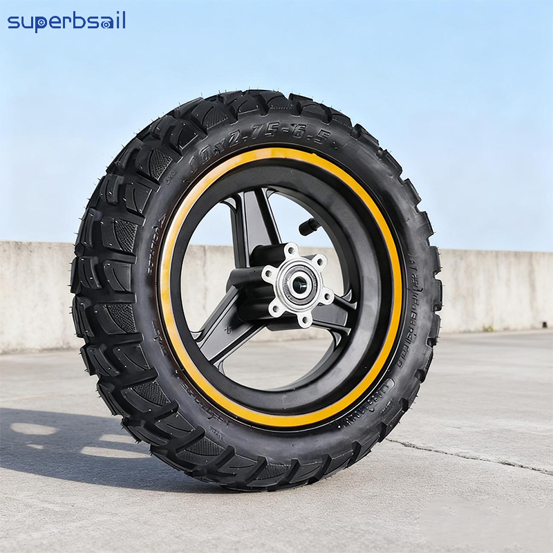 Front Wheel 10*2.75-6.5 Tubeless Tire for Kukirin G3 Front Wheel with Wheel Hub Electric Scooter Parts-XY-KRG3037 2