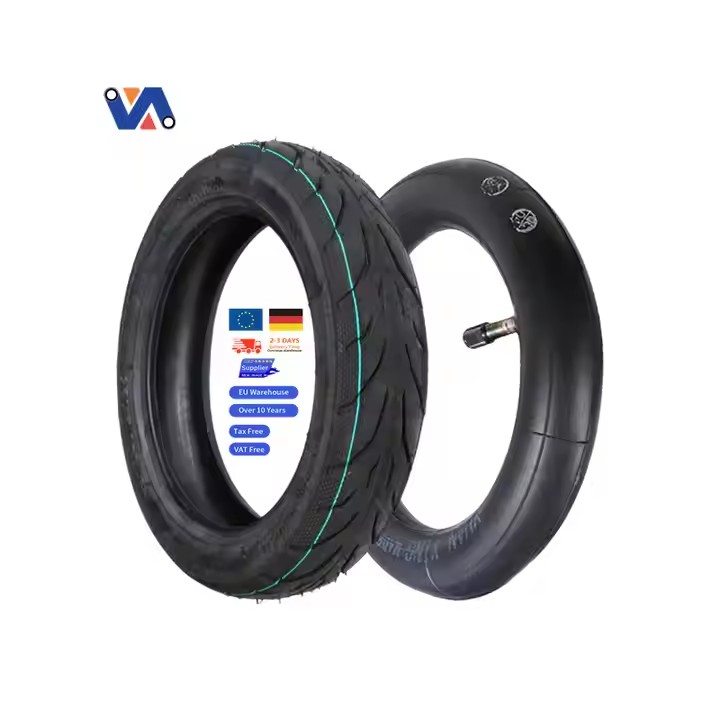 Electric Scooter Parts 10 x 2.125 Rubber Outer Tire Straight Valve Inner Tube Compatible F25/F30/F40 Scooters1 2