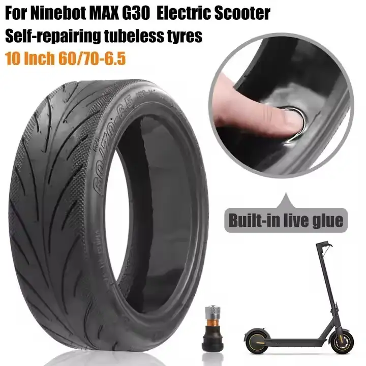 60/70-6.5 Rubber Tubeless Tire G30 Max Self-Healing Wheels Live Glue for Electric Scooter Vacuum Tires1 1