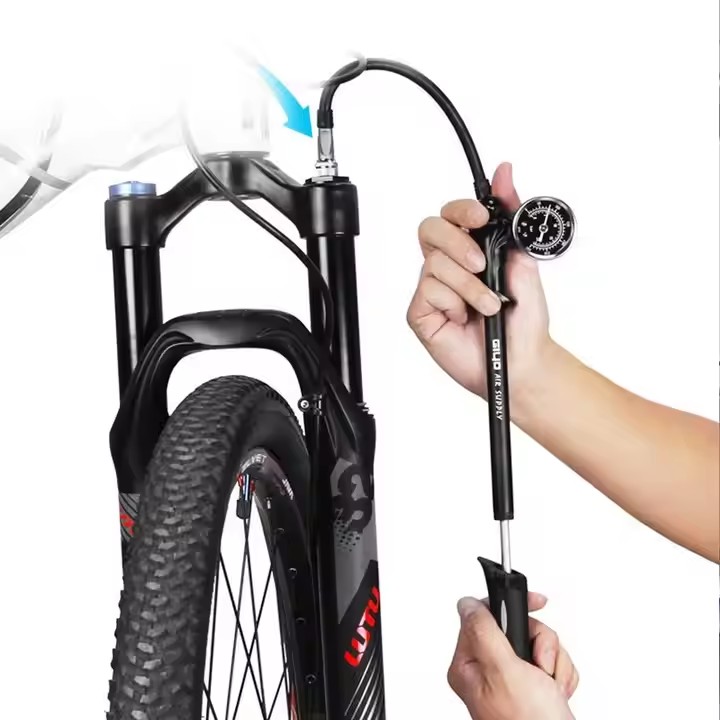 300psi MTB Shock Fork Pump Schrader Bicycle Tire Mini Air Inflator Cycling Portable Fork Rear Suspension Hand Pump1 6