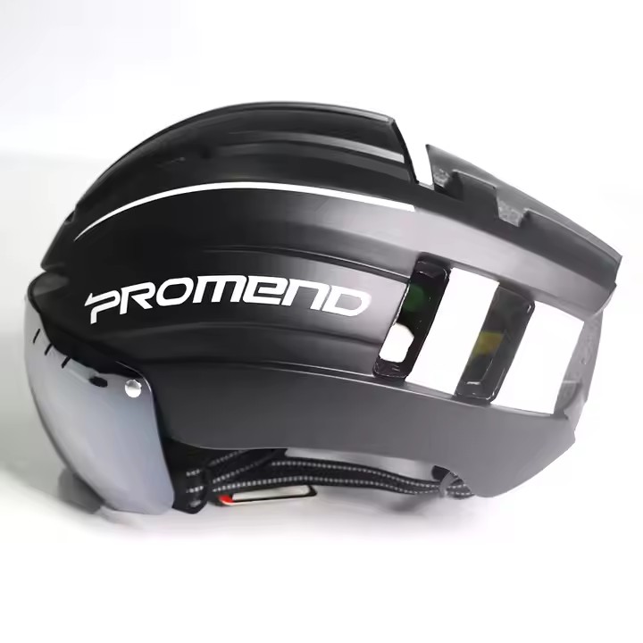 PROMEND Rechargeable LED Light Intergrally-Molded Bicycle Helmet Plastic Cycling Helmet for Mountain Road Bike Sports1 4