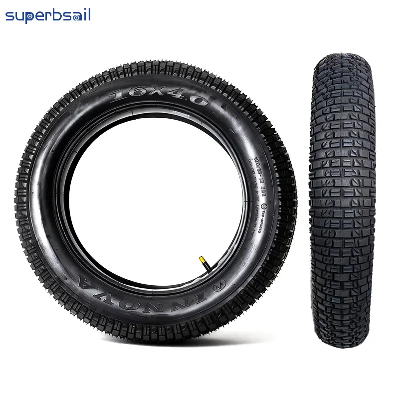 Electric Bicycle Tires 16*4.0 Outer Tyre and Inner Tube Bike Accessories for Electric Bike Spare Parts Replace-EB-TY023 1