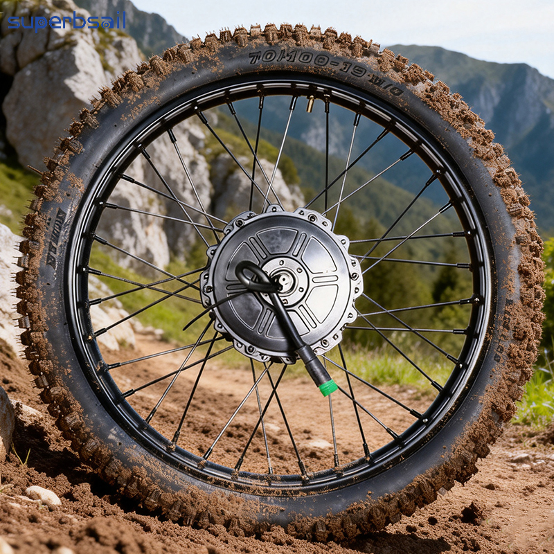 Motor Wheel with Tire for 24*2.0 Inch E-Bike OUXI GT2000 Off-road Electric Mountain Dirt Bike Accessories-OXGT-10 2