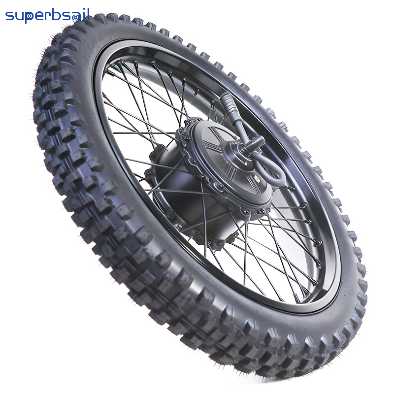Black Plug Motor Wheel with Tire for 24*2.0 Inch E-Bike OUXI GT2000 Off-road Electric Mountain Dirt Bike-OXGT-11 3