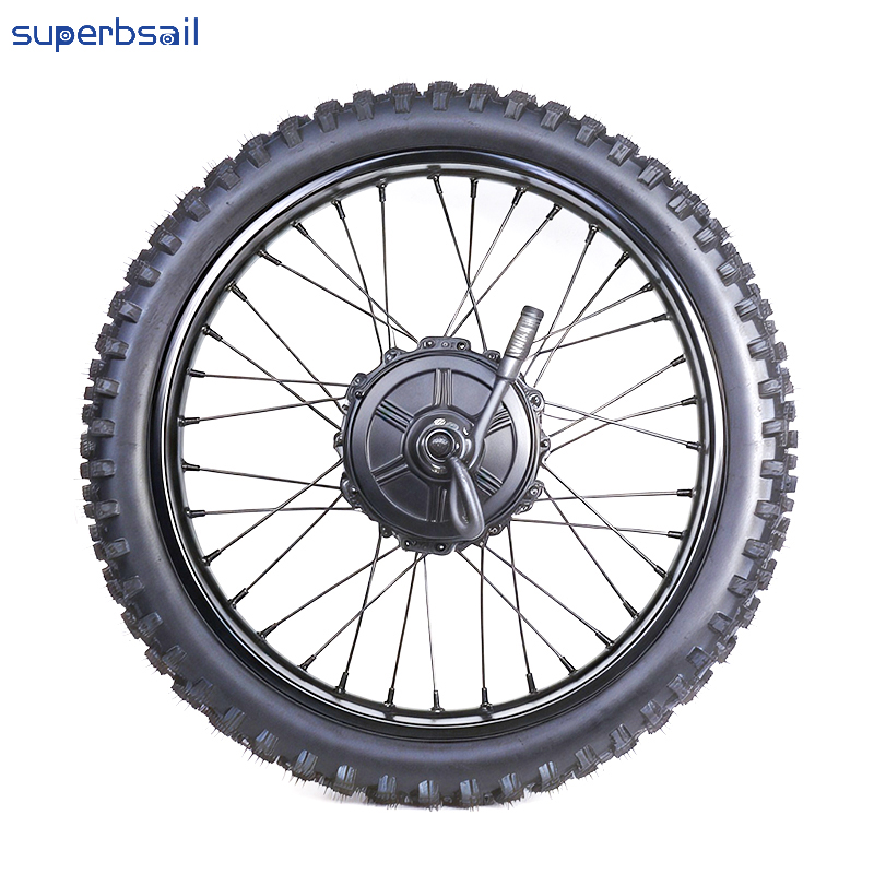 Black Plug Motor Wheel with Tire for 24*2.0 Inch E-Bike OUXI GT2000 Off-road Electric Mountain Dirt Bike-OXGT-11 2