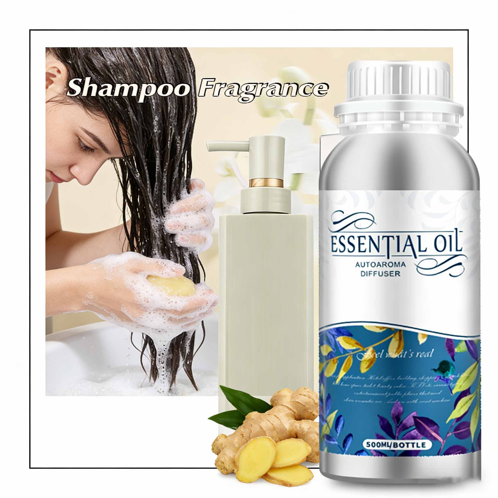 Huile essentielle naturelle pour le lavage des cheveux 1