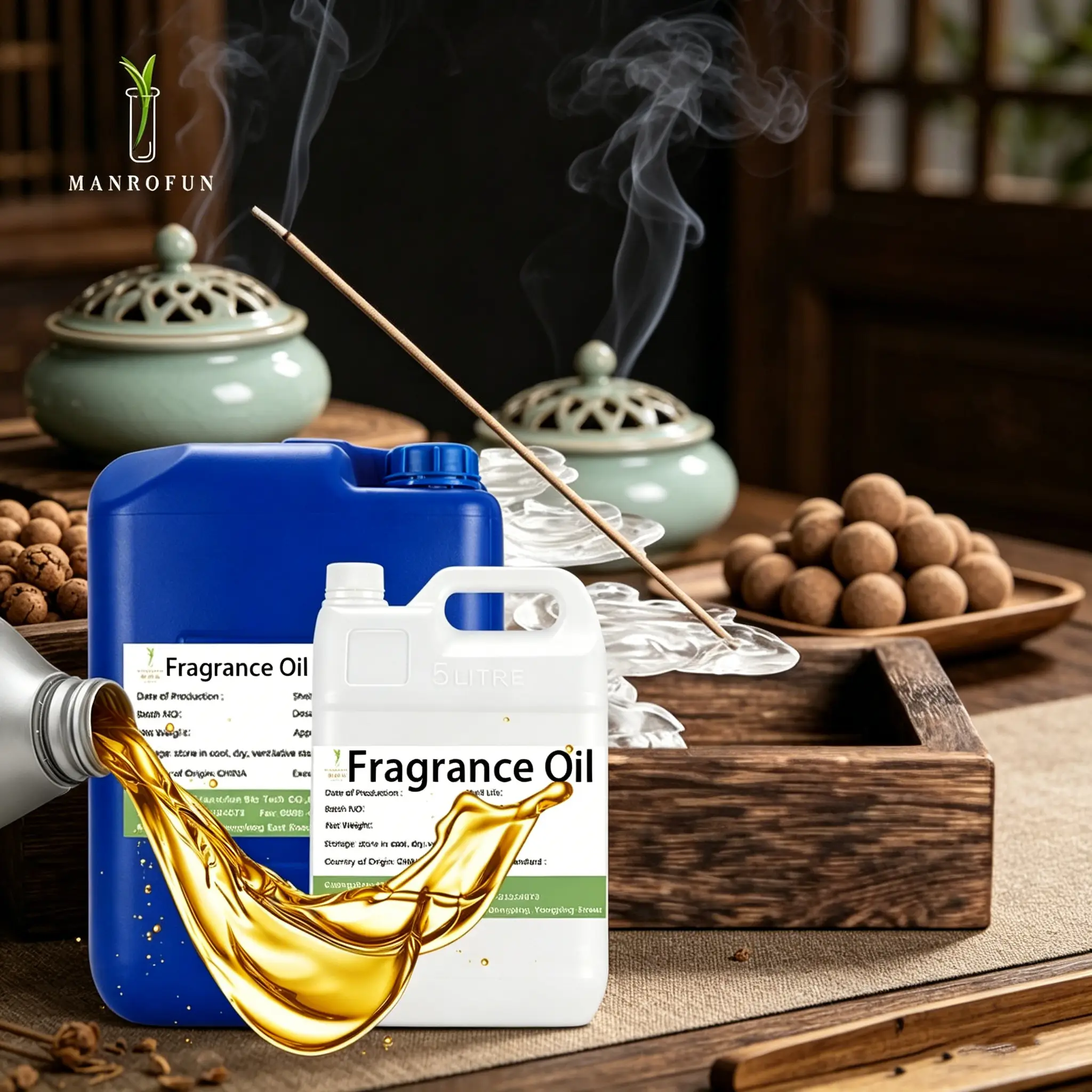 Long Lasting Incense Fragrance Oil with Rich Woody Aroma 1